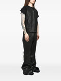 DET BLEV SENT zip-up leather vest