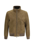 Salvatore Santoro high-neck suede jacket