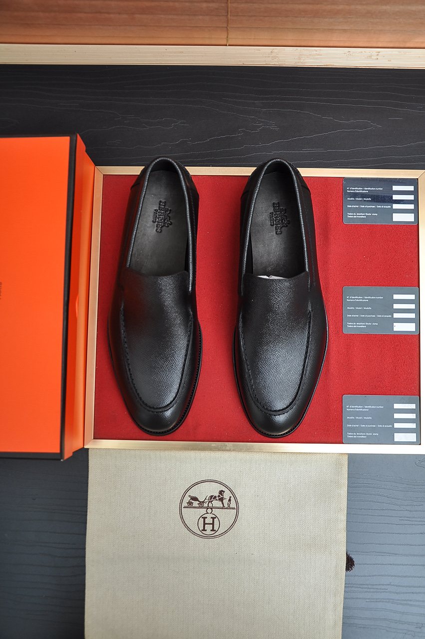Hermès Stitched Apron Loafers